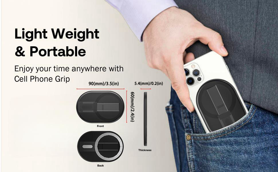Magnetic Finger Phone Grip for MagSafe Stand