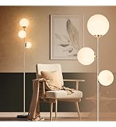 3 Globe Vintage Floor Lamp - 3 Color Options Moderm Floor Lamps for Living Room, Mid Century Stan...