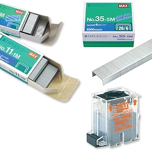 MAX staples are high quality guaranteed to easily staple all documents.