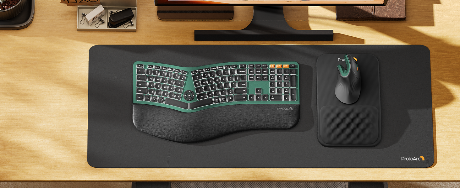 Backlit Bluetooth Ergonomic Keyboard