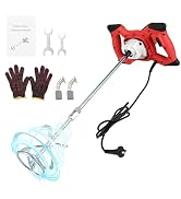 Cement Mixer 2300W, Handheld Electric Concrete Mixer with 6 Adjustable Speed, 110V Portable Mud M...