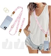 Piefly Cute Phone Lanyard Crossbody Strap, Girly Bowknot Cell Phone Lanyard for Women, Wrist Stra...