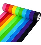 Craftzilla Colored Masking Tape – 10 Roll Multi Pack – 300 Feet x 1 Inch of Colorful Craft Tape –...