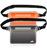 HEETA 2 Pack Waterproof Pouch, Screen Touch Sensitive Waterproof Dry Bag with Adjustable Waist St...
