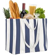 Miss Adola Extra Large Cute Canvas Grocery Bag - Reusable Washable Shopping Shoulder Tote Bag wit...