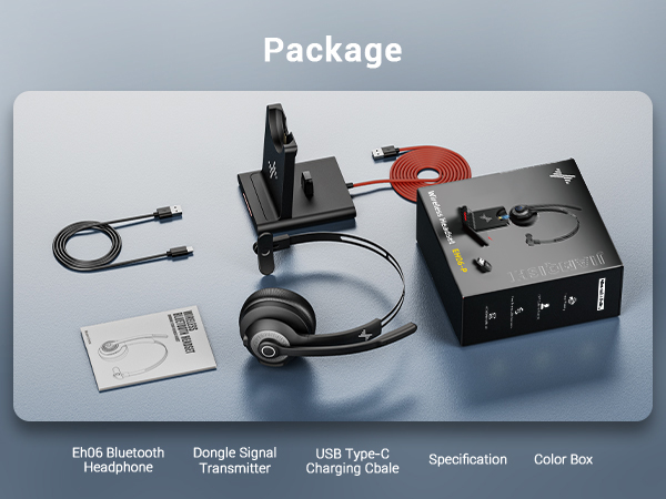 wireless headset with mic for work