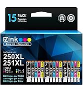 E-Z Ink Compatible Ink Cartridges Replacement for Canon 250 251 XL PGI-250XL CLI-251XL to use...