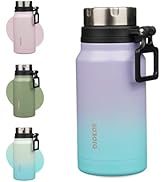BJPKPK 24oz Insulated Water Bottle with Handle BPA Free Stainless Steel Travel Thermal Flask Reus...