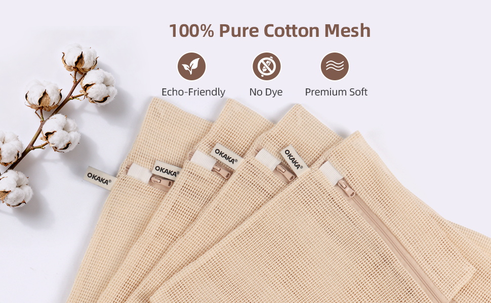 100% pure cotton mesh