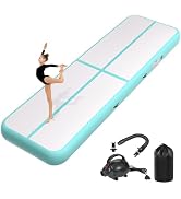 KIKILIVE Inflatable Air Gymnastics Tumbling Mat 6ft 10ft 13ft 16ft 20ft, Air Tumble Track Mat 4/8...