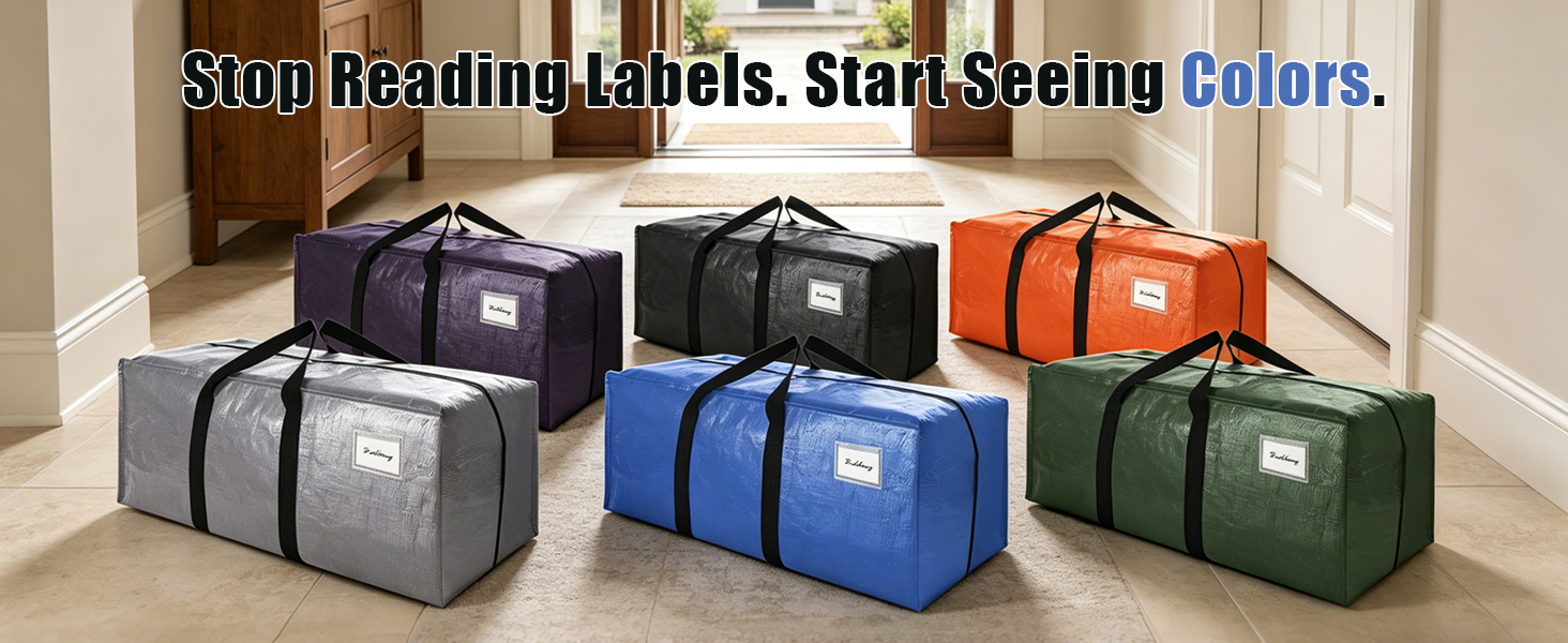 VELVETSURE Heavy Duty Extra Large Moving Bags W/Backpack Straps