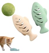 Glirops Interactive Cat Toys 2 Pack - Silicone Treat Dispenser with Catnip Ball, Food Puzzle Chew...