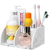 Toothbrush Holder for Bathroom, Aimou Bathroom Organizer Countertop, 5 Compartment Counter Stand ...