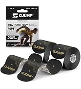 GJUMP Kinesiology Tape, 40 Count Precut Strips 2 Rolls Original Cotton Tape | Elastic Athletic Ta...