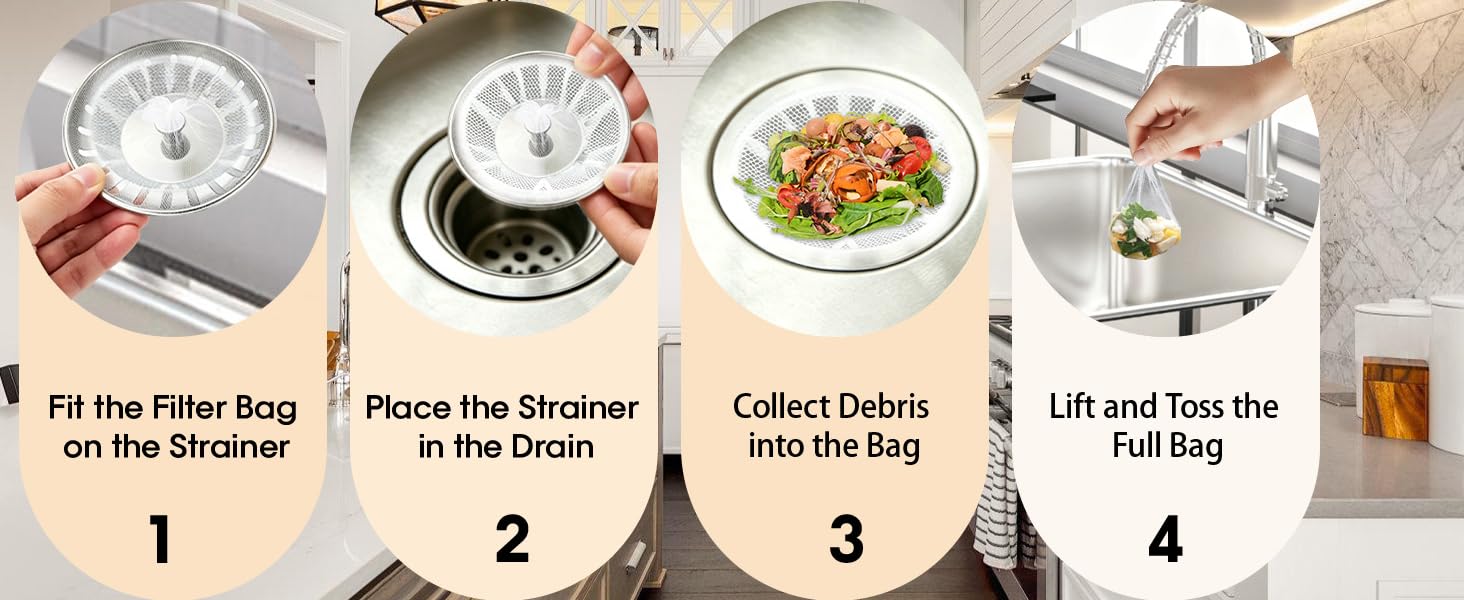 one use sink strainer pouches