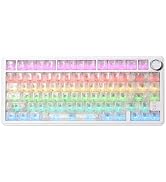 HITIME XVX M75 75% Wireless Gaming Mechanical Keyboard, BT5.0/2.4GHz/USB-C,Hot Swappable Creamy S...