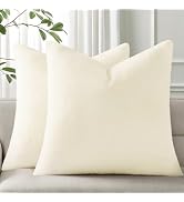 Pallene Faux Fur Plush Fall Throw Pillow Covers 18x18 Set of 2, Luxury Soft Fluffy Cozy Decorativ...