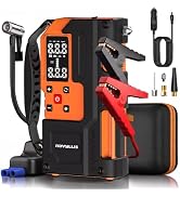 Novyllis 4000A 14.8V Car Battery Jump Starter with 150PSI Air Compressor | Auto-Off Portable Tire...