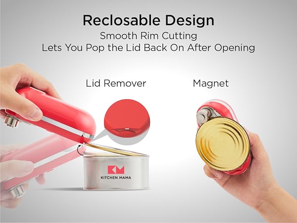 kitchen mama electric can opener rechargeable magnet auto shut off hands free smooth edge