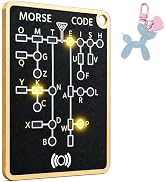 Morse Code Trainer Card with LED & Audio, Interactive CW Practice Oscillator with Record & Playba...