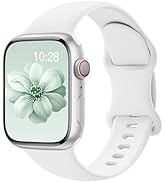 Sport Silicone Band Compatible with Apple Watch Bands 40mm 38mm 41mm 44mm 45mm 42mm 49mm Women Me...