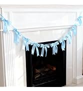Bow Garland Banner - 10Pcs Pre-Strung Satin Bows for Baby Shower, Birthday, Bridal Shower, Weddin...