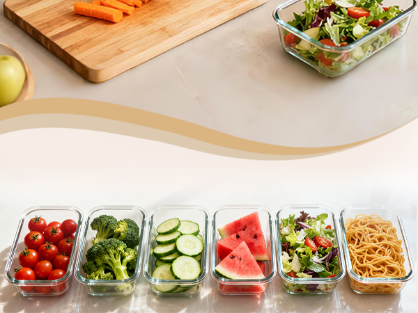 Glass Meal Prep Containers set
