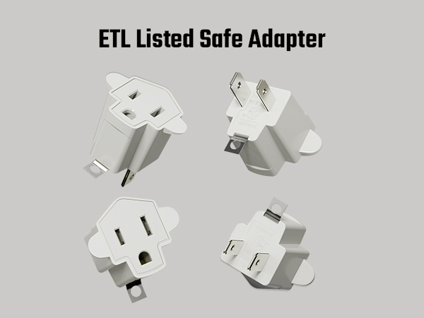 3-2 Prong Adapters Grounding Adapter UL Listed