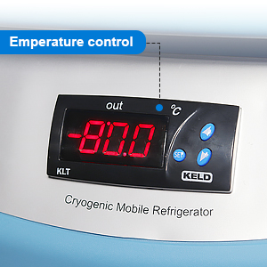 -86°/-132°F Ultra Low-temperature Freezer (20L), 110V Portable Lab Cryogenic Freezer