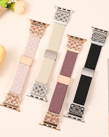 Braided Magnetic Band Compatible with Apple Watch Bands 38/40/41/42/44/45/46/49mm Women