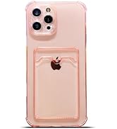 Tuokiou for iPhone 16 Pro Max Case,Clear Protective Card Slot Case,Slim Fit Drop Resistant Soft T...