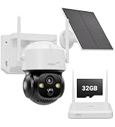 Anlapus Solar Security Camera Wireless Outdoor, 2.5K Pan/Tilt Cam Kit with Solar Panel, Wireless ...