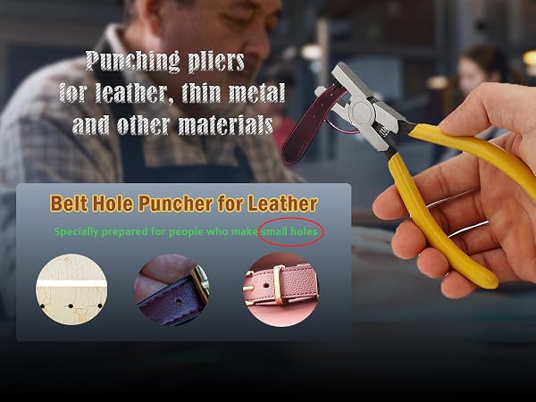 Belt Hole Puncher Kit, Upgraded Version Leather Hole Punch for Belt, Saddles, Shoes, Fabric, DIY