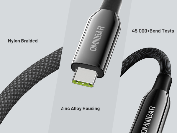 braided heavy duty usb c cable