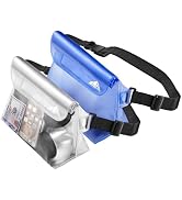 HEETA 2-Pack Waterproof Pouch with Waist Strap, Screen Touchable Dry Bag with Adjustable Belt for...
