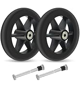 Yasdyri 6 Inch Rollator Replacement Wheels 2PCS Replacement Wheelchair Wheels Anti-Slip and Durab...