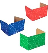 Standard Privacy Shields for Student Desks Set of 12 ,3 Group Colors , Matte , Study Carrel Red