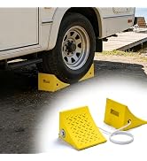 Yescom PU Wheel Chocks for Wheel 24" - 32" with 5ft Rope, 33,000 lbs Heavy | Duty Capacity, Light...
