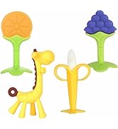 Chuya Teething Toys for Baby, Teethers with Banana Toothbrush Teeth Brushing,BPA-Free,Chew Toy In...