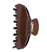 The OideGuiing Durable Acetate Hair Clips - 4-Inch Coffee Claw Clips for Fine and Thick Hair (Cof...