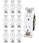 AIDA Decorative Receptacle Wall Outlet, TR Electric Outlets, Residential, 3-Wire, Self-Grounding,...