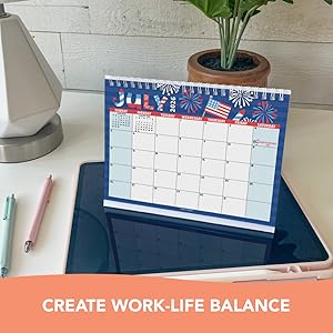 stand up desk calendar 2026-2027 calendar for desk table top calendar 2026-2027