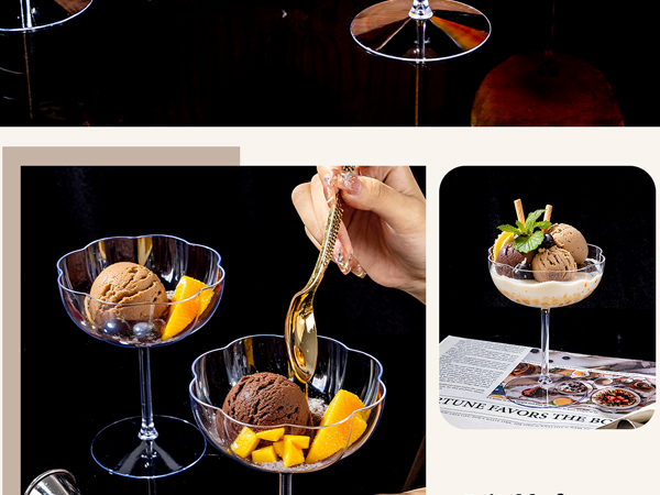 Disposable martini glasses