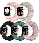 Adorve Scrunchie Bands Compatible with Apple Watch Band 38mm 40mm 41mm 42mm 44mm 45mm 46mm 49mm W...