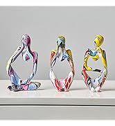 XINXUAN 3Pcs Thinker Statue Sculptures Office Decor Small Shelf Decor Bookshelf Decor TV Stand De...