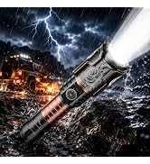 SKYFIRE LED Flashlights High Lumens with Ignition Lens for Emergency, Home | 3000 LM Rechargeable...