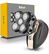 Telfun Detachable Head & Body Hair Shaver, Magnetic Electric Razor for Fast Shaving