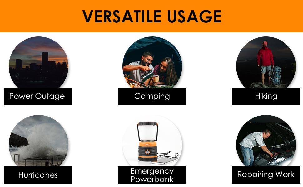 Our camping lamping can be used at many places