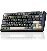 SOLAKAKA A75 Wireless Gaming Keyboard with Multifunction Knob & RGB, Black | 75% Keyboard with 2....