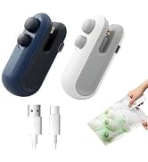 Mini Bag Sealer 2 Pack Bag Sealer with Cutter and Magnet 2 in 1 Mini Bag Resealer Machine Portabl...